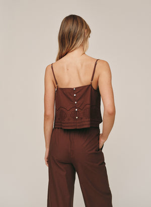 B20122-L29-304 - BUTTON BACK CAMI