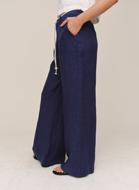 B3281-331-302 - CLEAN WAIST PINTUCK WIDE LEG
