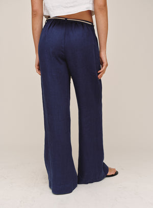 B3281-331-302 - CLEAN WAIST PINTUCK WIDE LEG