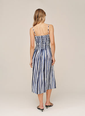 B6766-K97-304 - SMOCKED MIDI DRESS