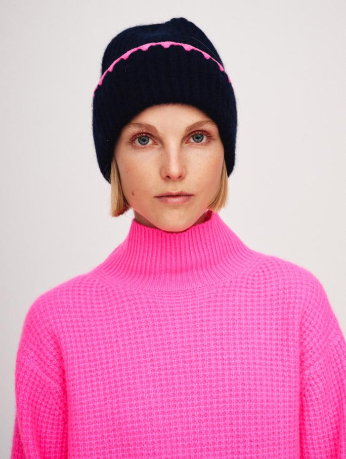 White + Warren Cashmere Crochet Trim Beanie - Multiple Colors!