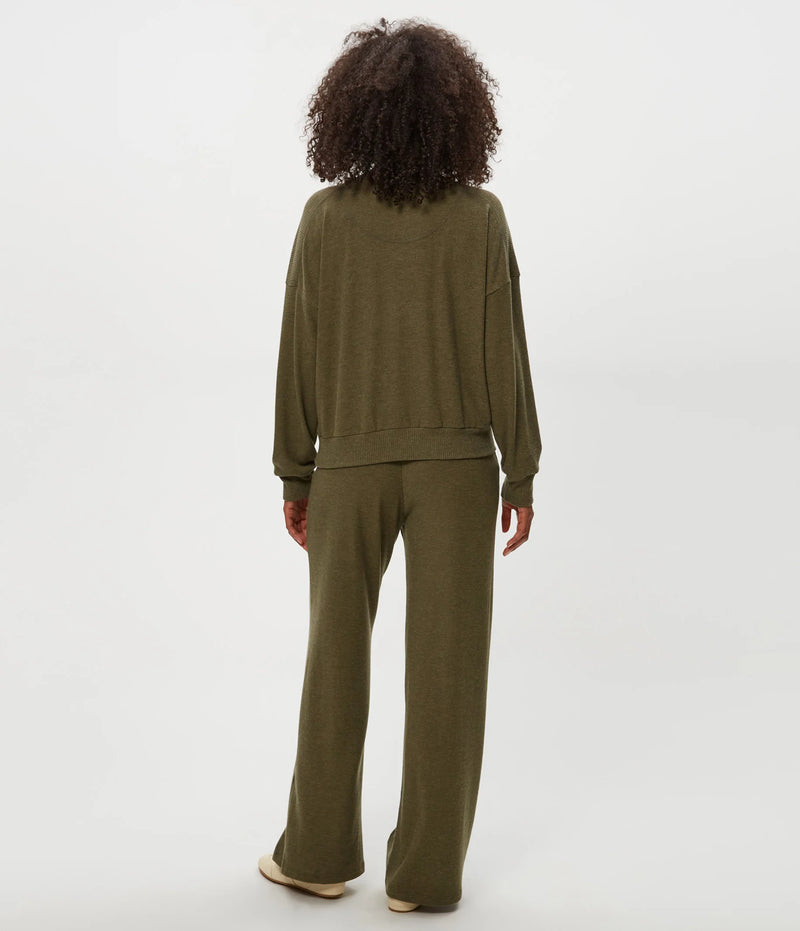 Michael Stars Jones Wide Leg Pant in Topiary
