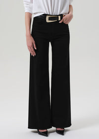 Citizens of Humanity Lyra Long Wide Leg Jean In Plush Black
