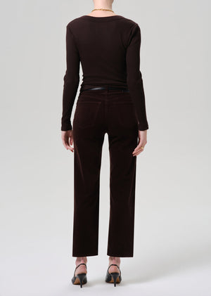 Citizens of Humanity Palma Straight Corduroy in Dark Barrister
