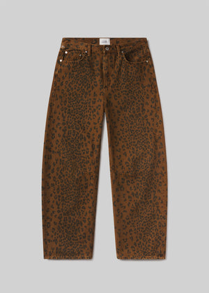 Citizens of Humanity Miro Long Relaxed Jean in Sepia Cheetah
