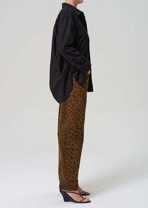Citizens of Humanity Miro Long Relaxed Jean in Sepia Cheetah