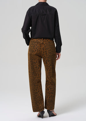 Citizens of Humanity Miro Long Relaxed Jean in Sepia Cheetah