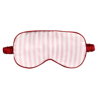 Bella Sleep Spa in Sleep Mask in Ornament in Light Pink Stripe + Burgundy