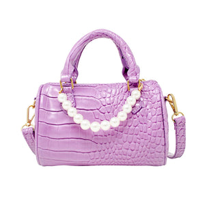 Zomi Gems Crocodile Pearl Duffle Handbag-Multiple Colors!