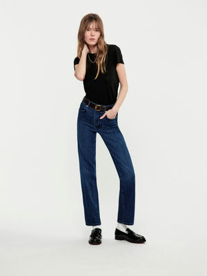 Frame Le Sleek Straight Leg Jean in Thunderstorm