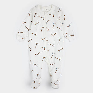 Petit Lem Sleeper in Cream Hockey Sticks