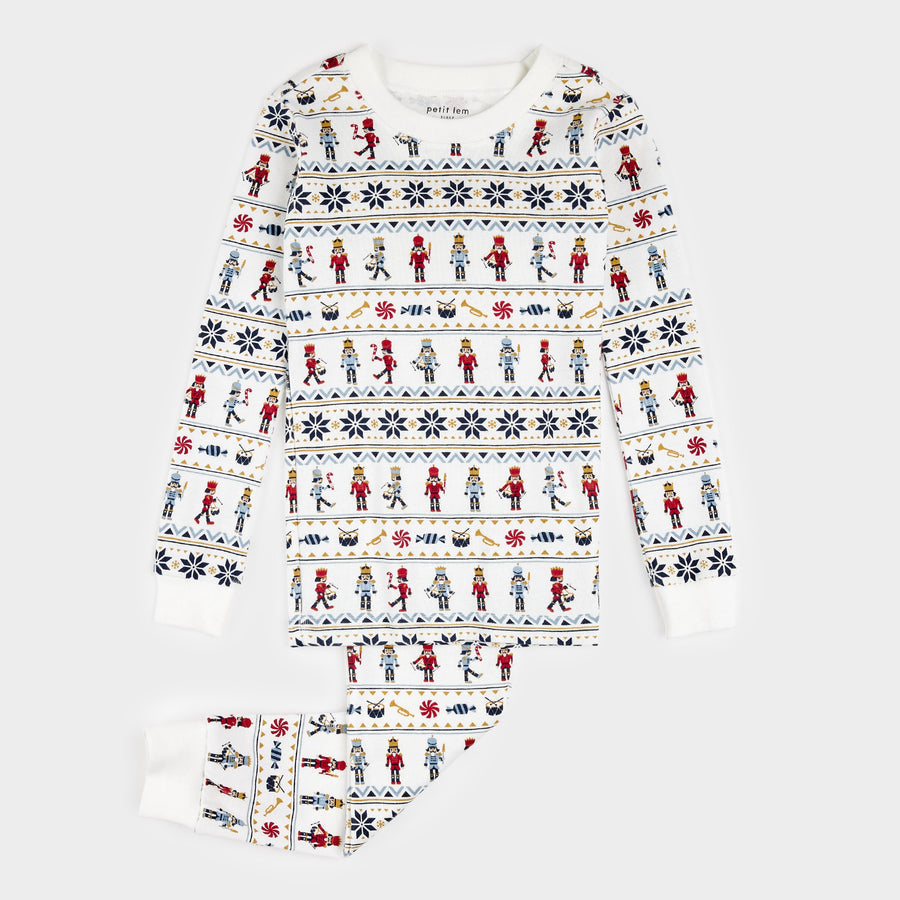 Petit Lem Pajama Set in Fair Isle Nutcracker