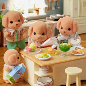 Calico Critters Toy Poodle Dog Family