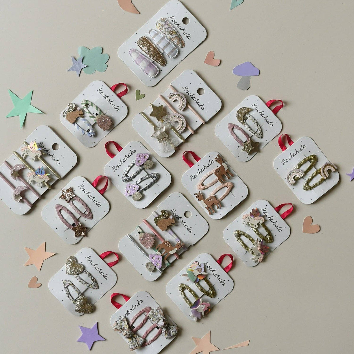 Rockahula Fairytale Floral Heart Clips
