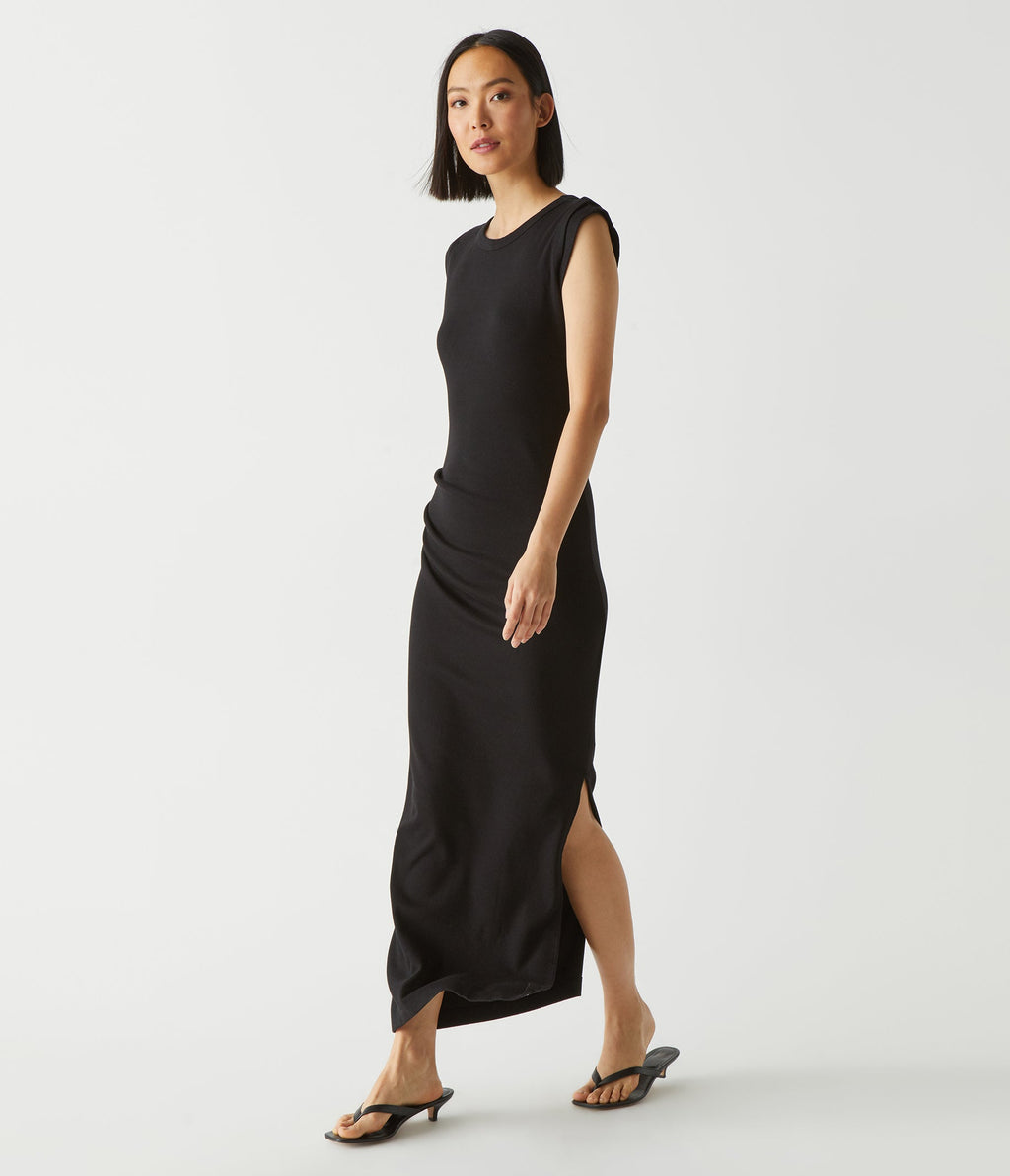 Michael Stars Calliope Extended Sleeve Maxi Dress in Black