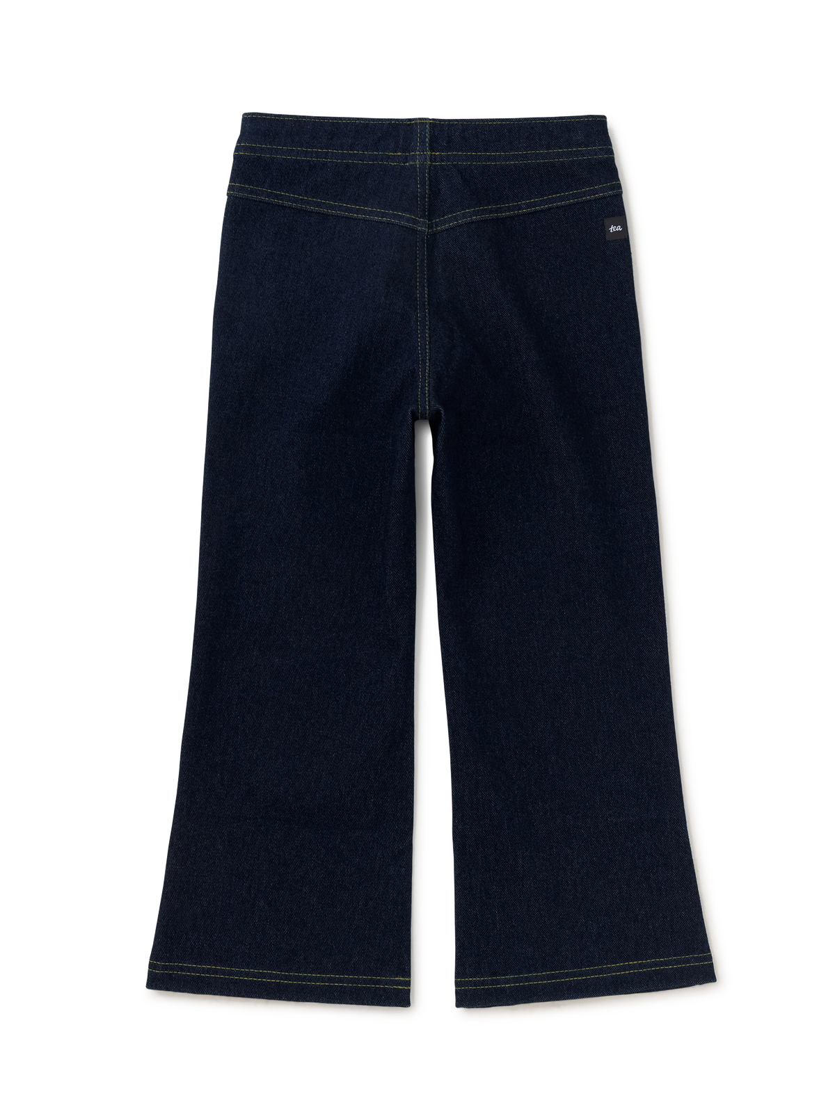 Tea Collection Denim-Like Flare Pants in Dark Wash