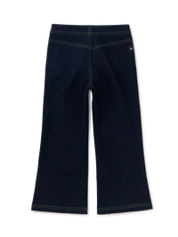 Tea Collection Denim-Like Flare Pants in Dark Wash