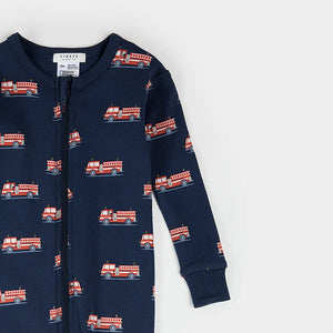 Petit Lem Convertible Sleeper in Navy Firetruck