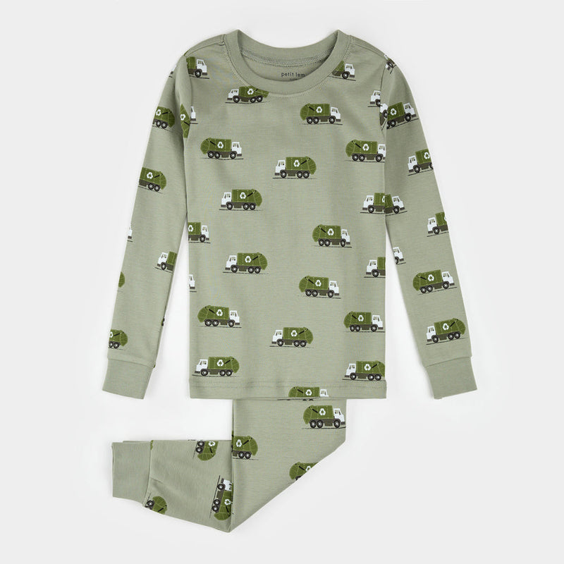 Petit Lem Pajama Set in Recycling Truck