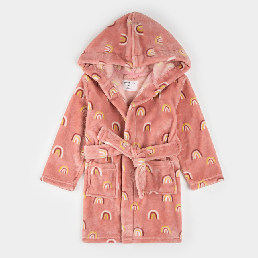 Petit Lem Plush Robe in Pink Rainbow