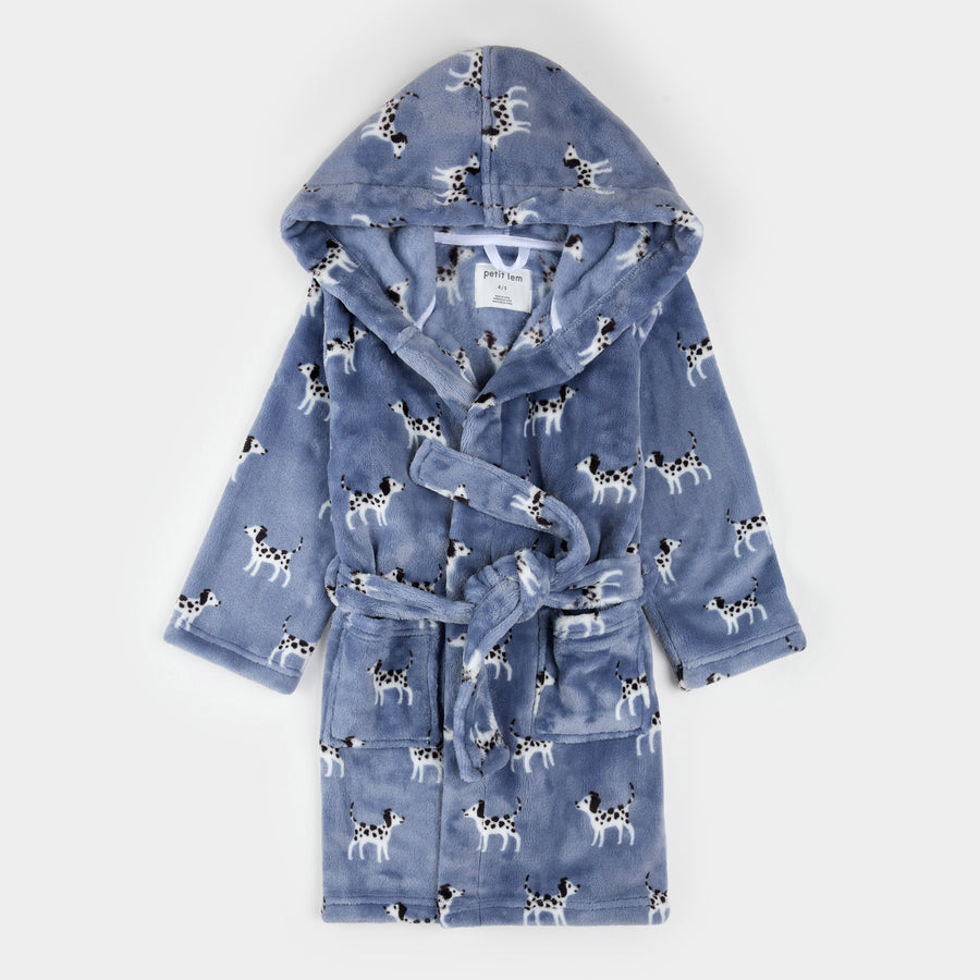 Petit Lem Plush Robe in Dalmations