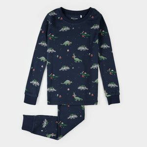 Petit Lem Pajama Set in Holiday Dinos