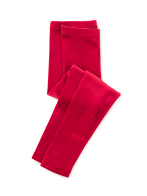 Tea Collection Velour Leggings in Red Wagon