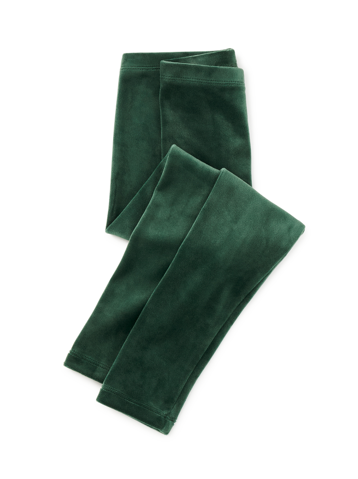 Tea Collection Velour Leggings in Pineneedle