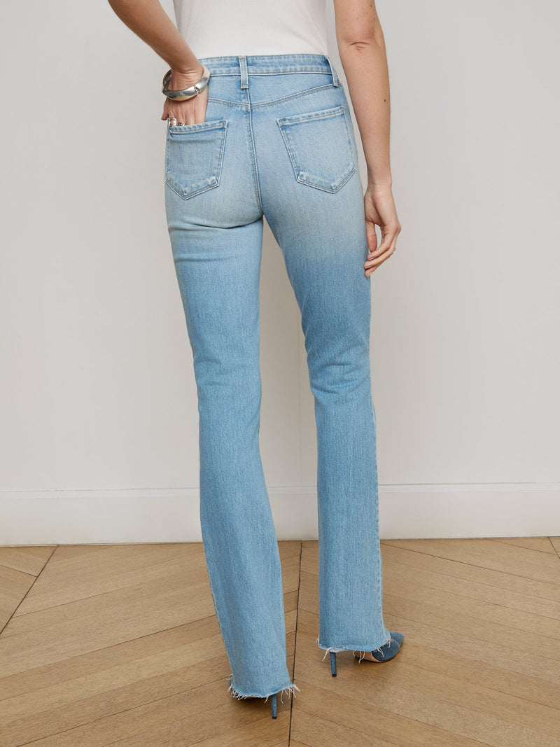 L'Agence Ruth High Rise Straight Leg Jean in Barker