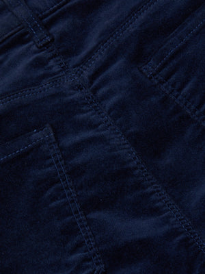 L'Agence Stevie High Rise Velvet Pant in Deep Midnight