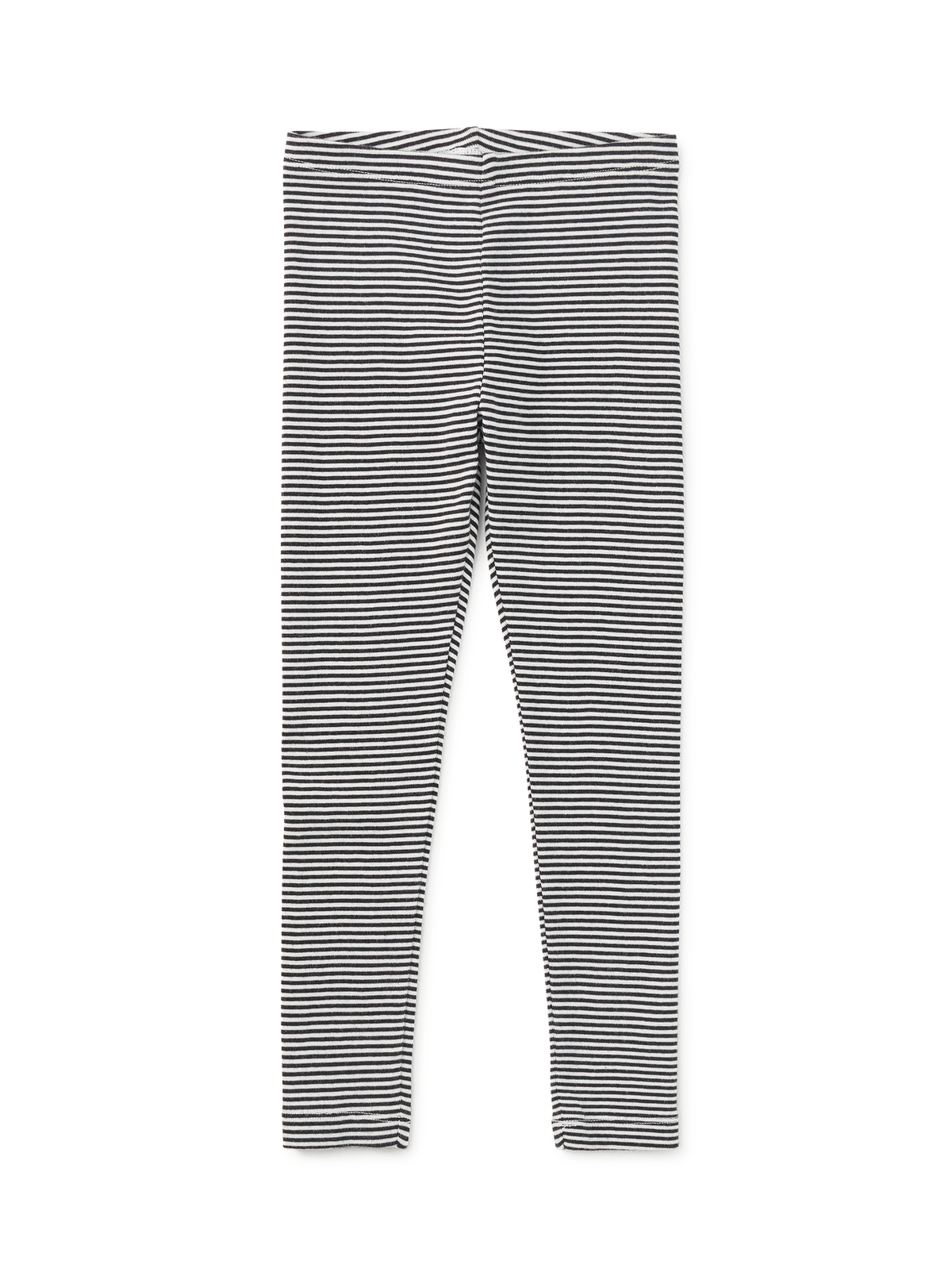 Tea Collection Striped Leggings in Jet Black
