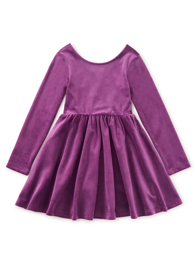 Tea Velour Play Dress Cosmic Berry