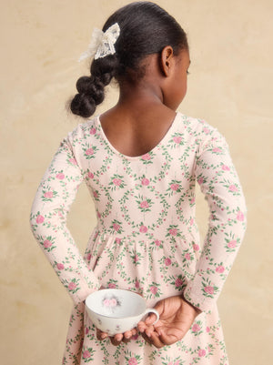 Tea Collection Printed Ballet Dress in Wallpaper Floral