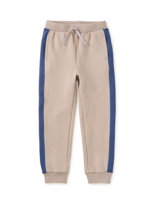 Tea Collection Colorblock Stripe-Out Joggers in Mist