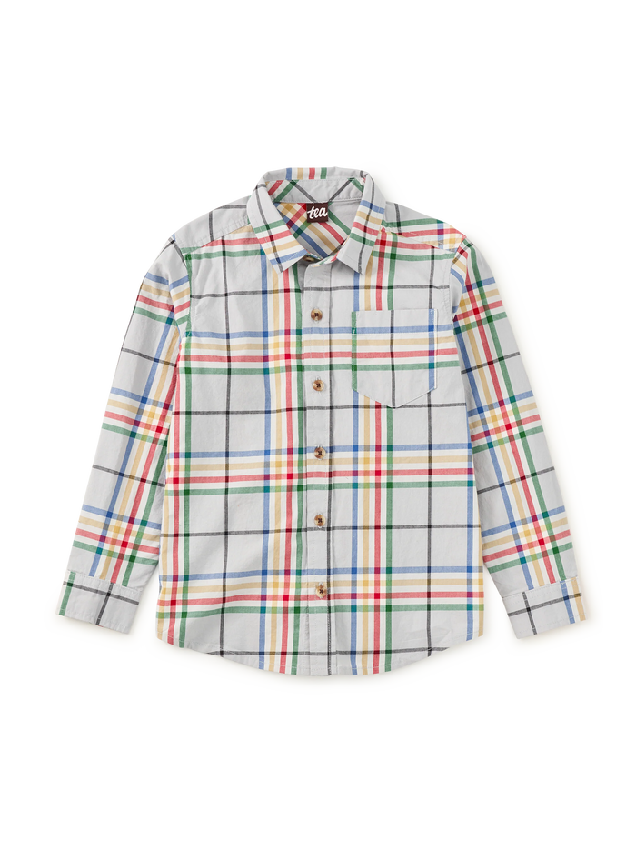 Tea Collection Plaid Button Up Shirt in Piccadilly Plaid