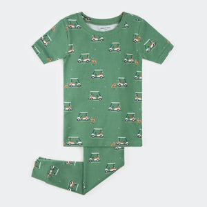 Petit Lem Short Sleeve Pajama Set in Golf Carts