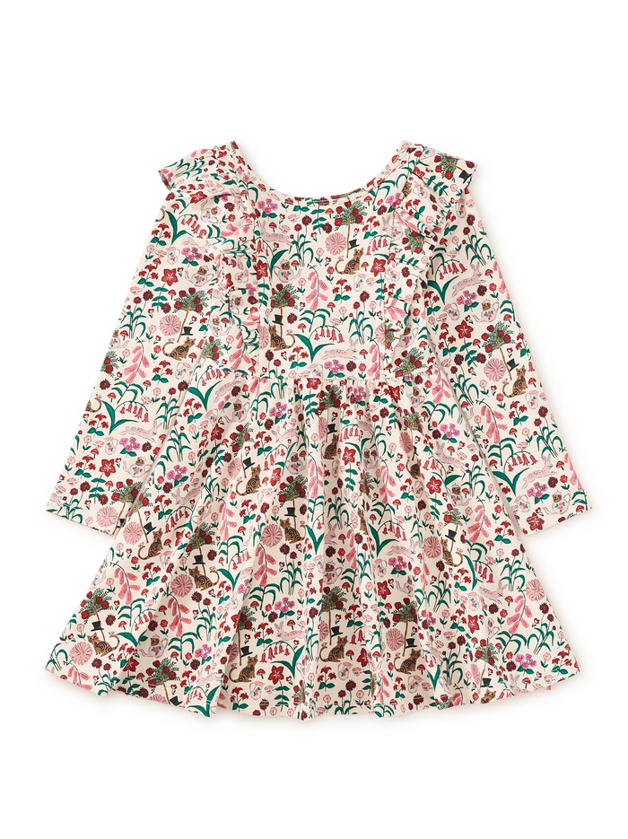 Tea Collection Ruffle Shoulder Ballet Dress in Tea Party Floral