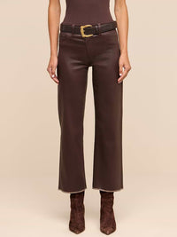 L'Agence Wanda High-rise Coated Crop Wide-leg Jean