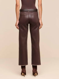L'Agence Wanda High-rise Coated Crop Wide-leg Jean