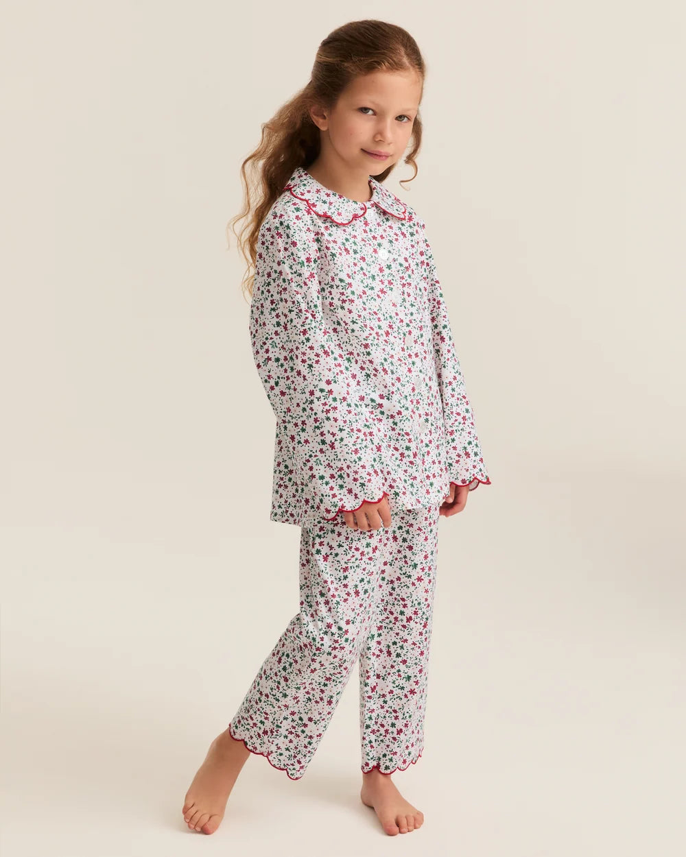 Petite Plume Children's Twill Colette Pajama Set in Winter Garden