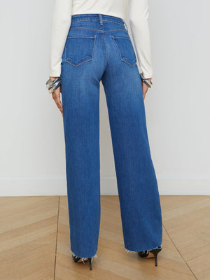 L'Agence Scottie Wide Leg Jean in Apollo