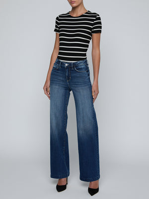 L'Agence Scottie Wide Leg Jean in Gladstone