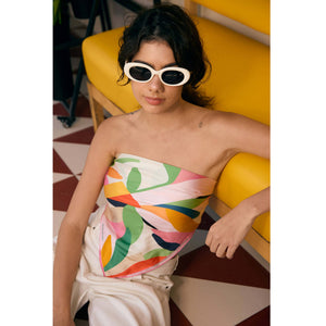 Jessie Zhao New York Double Sided Silk Scarf in Spring Garden Harmony