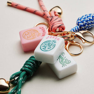 Frem Mahjong Rope and Heart Keychain/Bag Charm - Multiple Colors!