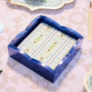 Laura Park Designs - Rosemary Stripe French Blue Cocktail Napkins