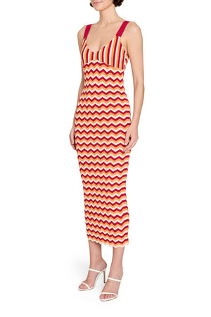 Amanda Uprichard Daquiri Dress in Magenta Multi