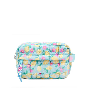 OMG Accessories Quilted Scrunchies Lemon Floral Printed Pouch