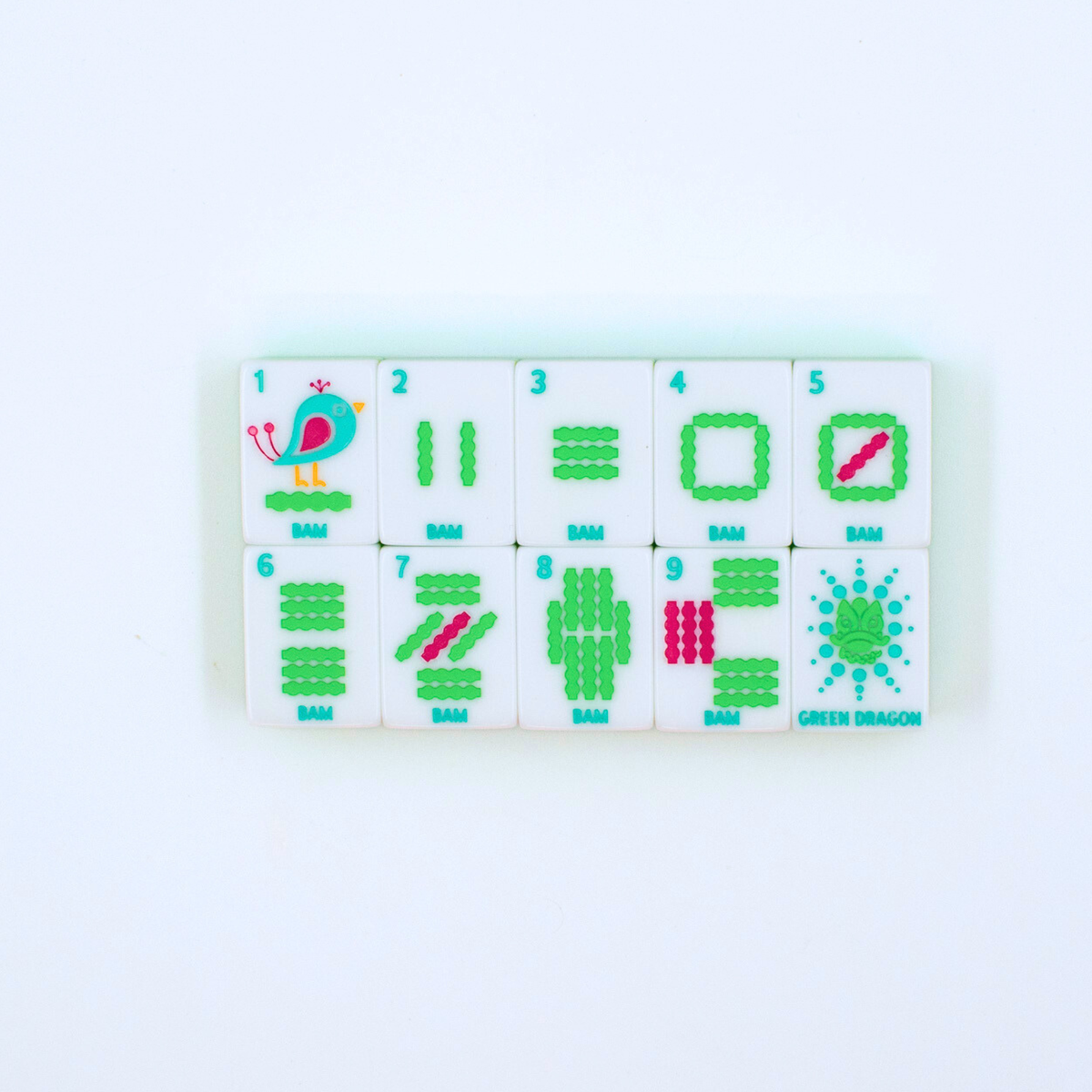 My Fair Mahjong Crystal Confetti Lemon-Lime Mahjong Set