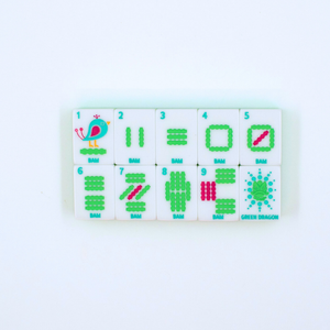 My Fair Mahjong Crystal Confetti Lemon-Lime Mahjong Set
