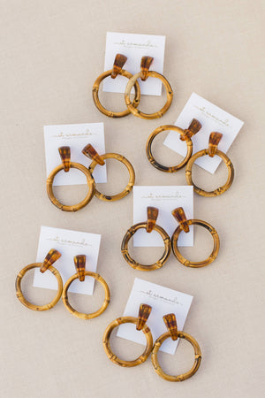 St. Armands Bamboo Statement Drop Earrings